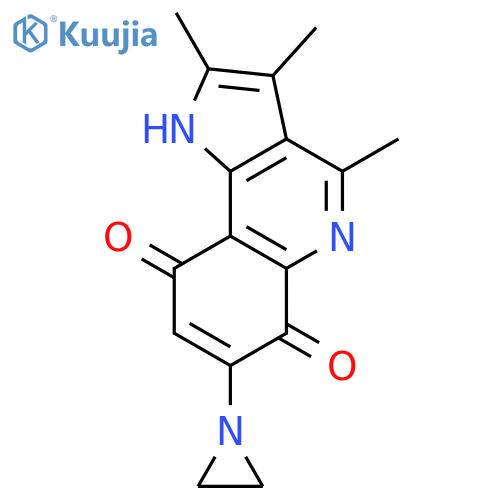 1H-Pyrrolo[3,2-c]quinoline-6,9-dione, 7-(1-aziridinyl)-2,3,4-trimethyl- structure