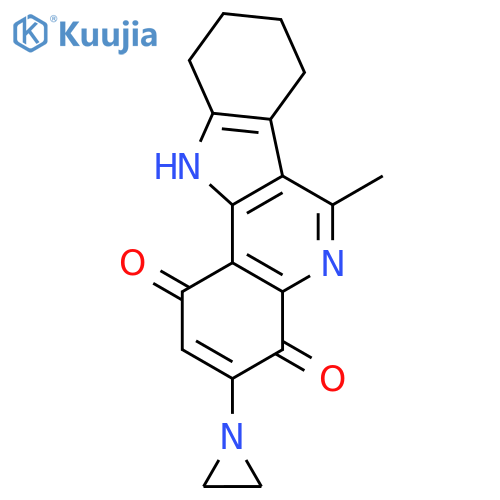 1H-Indolo[3,2-c]quinoline-1,4(7H)-dione, 3-(1-aziridinyl)-8,9,10,11-tetrahydro-6-methyl- structure