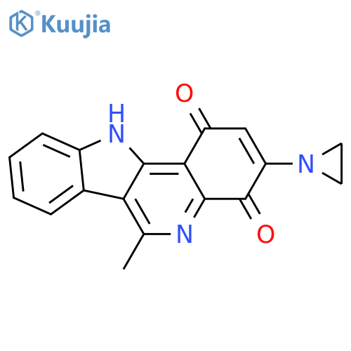 1H-Indolo[3,2-c]quinoline-1,4(11H)-dione,3-(1-aziridinyl)-6-methyl- structure