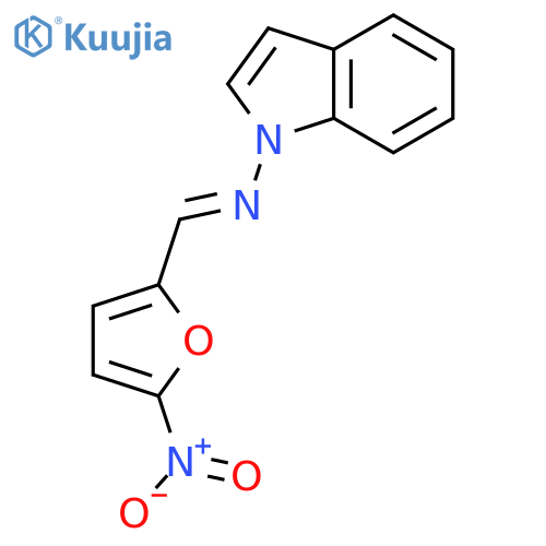 N-indol-1-yl-1-(5-nitrofuran-2-yl)methanimine structure