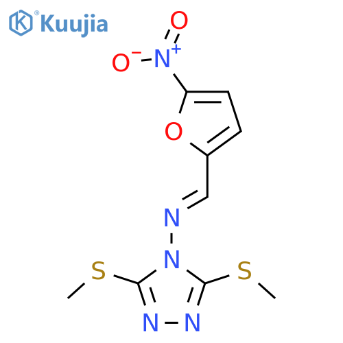 4H-1,2,4-Triazol-4-amine,3,5-bis(methylthio)-N-[(5-nitro-2-furanyl)methylene]- structure