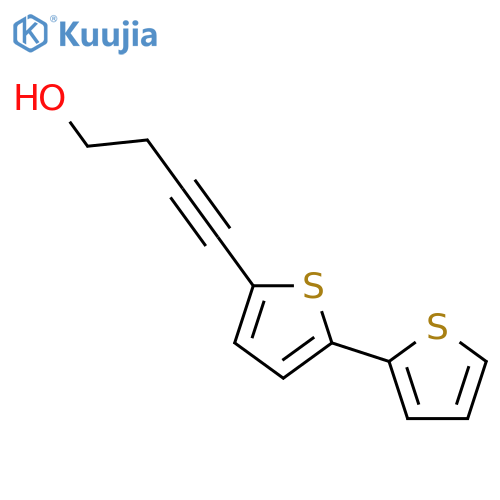 4-5-(thiophen-2-yl)thiophen-2-ylbut-3-yn-1-ol structure