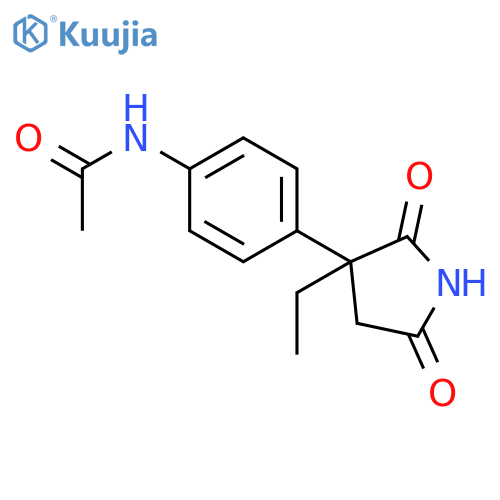 N-[4-(3-ethyl-2,5-dioxopyrrolidin-3-yl)phenyl]acetamide structure