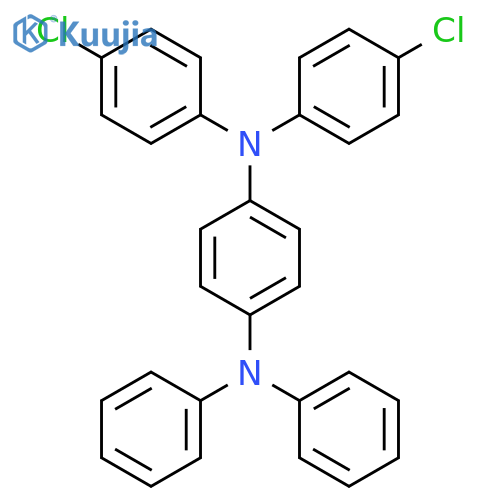 N,N'-Bis(4-chlorophenyl)-N,N'-diphenyl-1,4-phenylenediamine structure