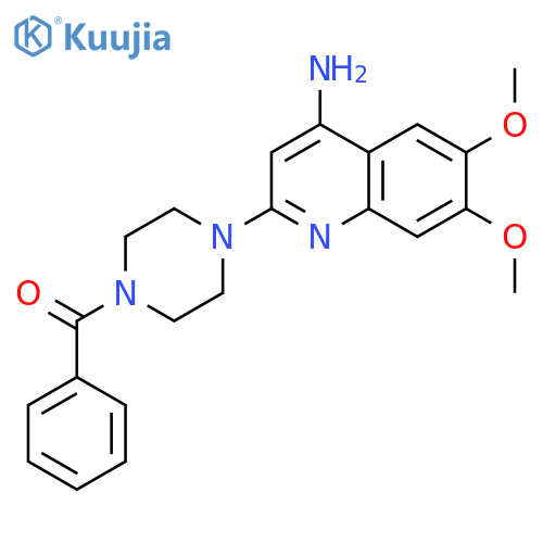 [4-(4-amino-6,7-dimethoxyquinolin-2-yl)piperazin-1-yl]-phenylmethanone structure