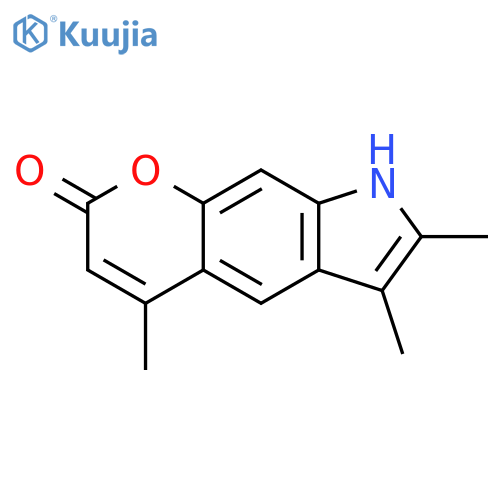 4,6,7-trimethyl-8H-pyrano[3,2-f]indol-2-one structure