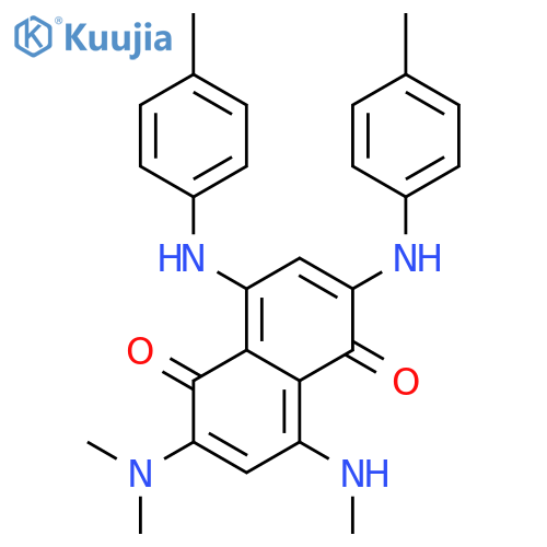 1,5-Naphthalenedione, 2-(dimethylamino)-4-(methylamino)-6,8-bis[(4-methylphenyl)amino]- structure