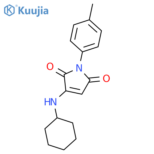 3-(cyclohexylamino)-1-(4-methylphenyl)pyrrole-2,5-dione structure