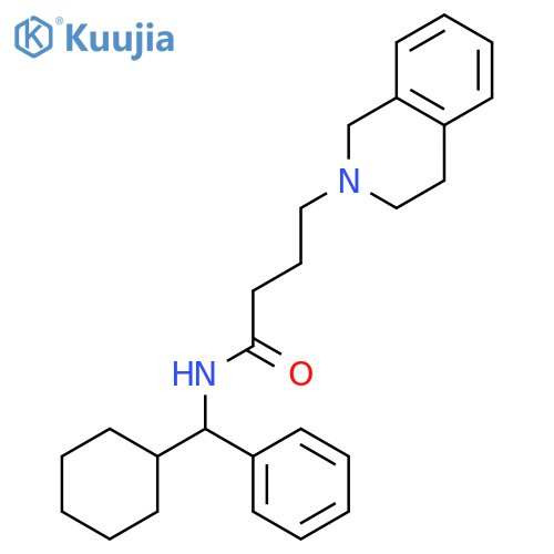 2(1H)-Isoquinolinebutanamide, N-(cyclohexylphenylmethyl)-3,4-dihydro- structure