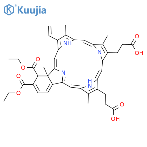 23H,25H-Benzo[b]porphine-9,13-dipropanoicacid, 1,2-bis(ethoxycarbonyl)-19-ethenyl-1,22a-dihydro-8,14,18,22a-tetramethyl-(9CI) structure