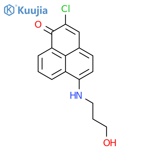 2-Chloro-6-((3-hydroxypropyl)amino)-1H-phenalen-1-one structure