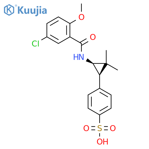 4-(1R,3R)-3-(5-Chloro-2-methoxybenzoyl)amino-2,2-dimethylcyclopropyl-rel-benzenesulfonic Acid structure