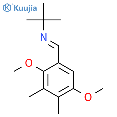 2-Propanamine, N-[(2,5-dimethoxy-3,4-dimethylphenyl)methylene]-2-methyl- structure