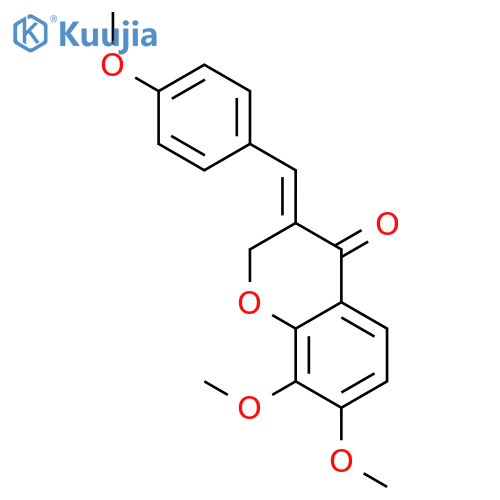 4H-1-Benzopyran-4-one, 2,3-dihydro-7,8-dimethoxy-3-[(4-methoxyphenyl)methylene]-, (E)- structure