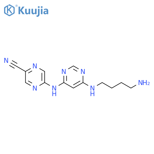 5-((6-((4-Aminobutyl)amino)pyrimidin-4-yl)amino)pyrazine-2-carbonitrile structure