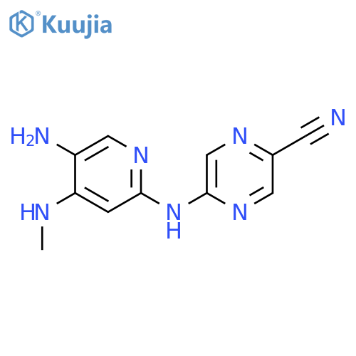 5-((5-Amino-4-(methylamino)pyridin-2-yl)amino)pyrazine-2-carbonitrile structure