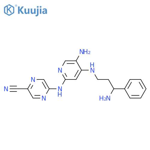 5-((5-Amino-4-((3-amino-3-phenylpropyl)amino)pyridin-2-yl)amino)pyrazine-2-carbonitrile structure