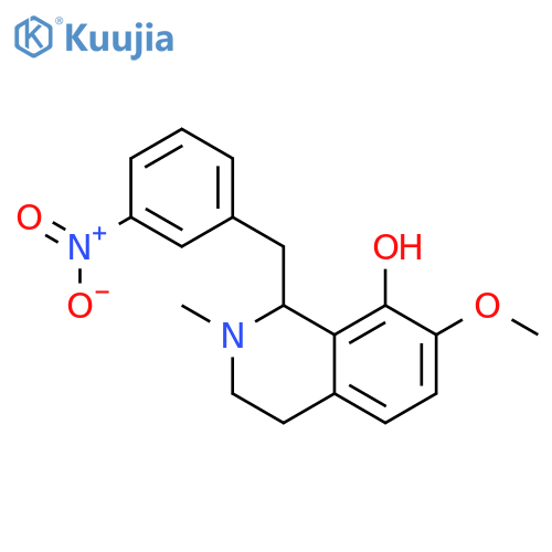 8-Isoquinolinol, 1,2,3,4-tetrahydro-7-methoxy-2-methyl-1-[(3-nitrophenyl)methyl]-, (±)- structure