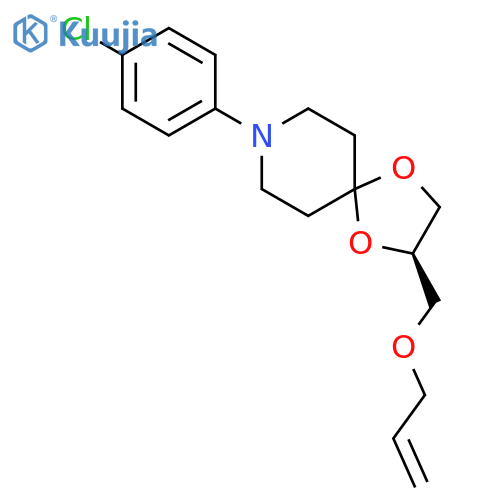 1,4-Dioxa-8-azaspiro[4.5]decane, 8-(4-chlorophenyl)-2-[(2-propenyloxy)methyl]-, (R)- structure