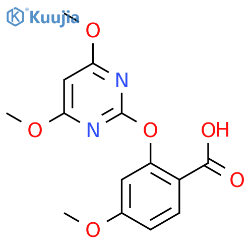Benzoic acid, 2-[(4,6-dimethoxy-2-pyrimidinyl)oxy]-4-methoxy- structure