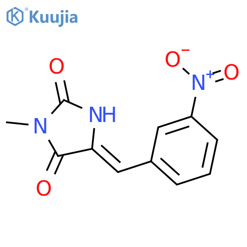 2,4-Imidazolidinedione, 3-methyl-5-[(3-nitrophenyl)methylene]- structure