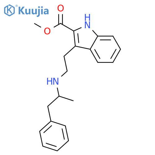 1H-Indole-2-carboxylic acid, 3-[2-[(1-methyl-2-phenylethyl)amino]ethyl]-, methyl ester structure