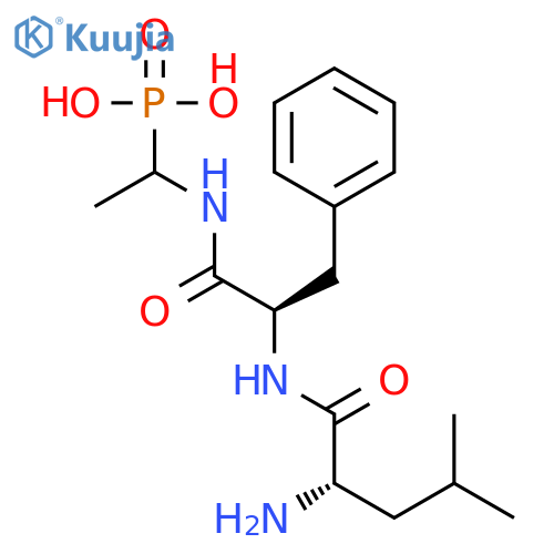 L-Phenylalaninamide, L-leucyl-N-(1-phosphonoethyl)-, (R)- structure