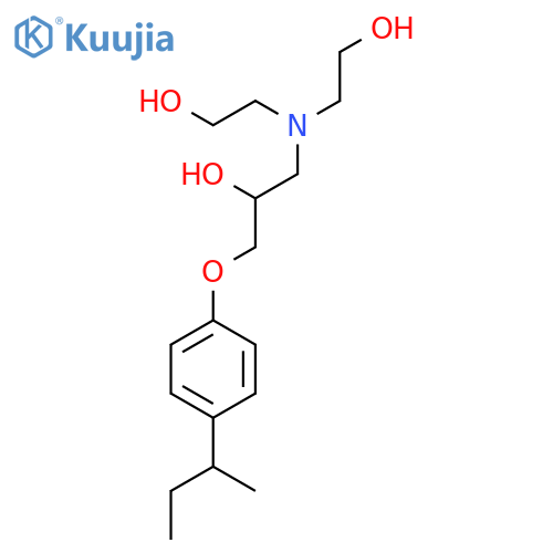 2-Propanol, 1-[bis(2-hydroxyethyl)amino]-3-[4-(1-methylpropyl)phenoxy]- structure