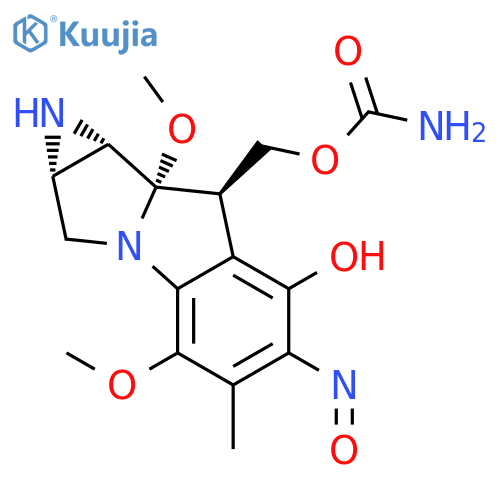 Azirino[2',3':3,4]pyrrolo[1,2-a]indole-8-methanol,1,1a,2,8,8a,8b-hexahydro-7-hydroxy-4,8a-dimethoxy-5-methyl-6-nitroso-, a-carbamate, (1aS,8S,8aR,8bS)-(9CI) structure