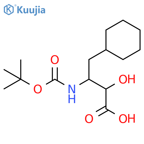 3-{(tert-butoxy)carbonylamino}-4-cyclohexyl-2-hydroxybutanoic acid structure