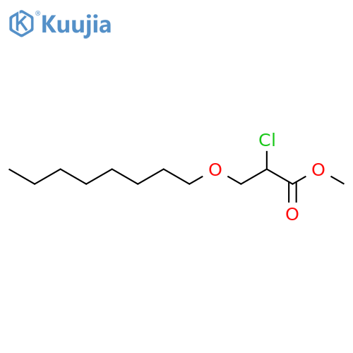 Propanoic acid, 2-chloro-3-(octyloxy)-, methyl ester structure