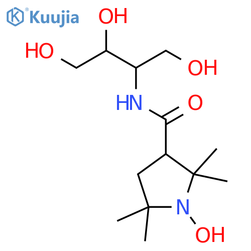 3-Pyrrolidinecarboxamide,N-[2,3-dihydroxy-1-(hydroxymethyl)propyl]-1-hydroxy-2,2,5,5-tetramethyl- structure