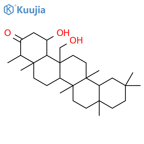 (1R,4R,4aS,6bR,8aR,12bS,14aS)-icosahydro-1-hydroxy-14a-(hydroxymethyl)-4,4a,6b,8a,11,11,12b-heptamethylpicen-3(2H)-one structure