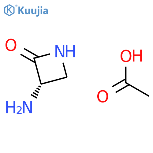2-Azetidinone, 3-amino-, (S)-, monoacetate (9CI) structure
