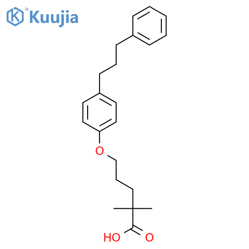 Pentanoic acid, 2,2-dimethyl-5-[4-(3-phenylpropyl)phenoxy]- structure