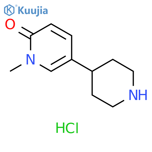1-methyl-5-(4-piperidyl)pyridin-2-one;hydrochloride structure