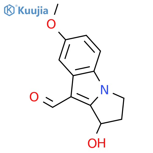1H-Pyrrolo[1,2-a]indole-9-carboxaldehyde, 2,3-dihydro-1-hydroxy-7-methoxy- structure