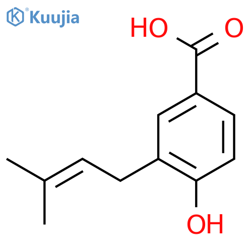 4-Hydroxy-3-prenylbenzoic Acid structure