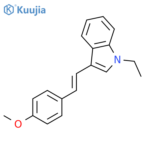 1-ethyl-3-[2-(4-methoxyphenyl)ethenyl]indole structure