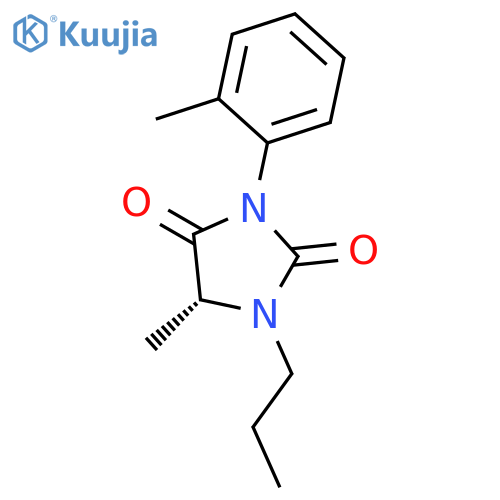 2,4-Imidazolidinedione, 5-methyl-3-(2-methylphenyl)-1-propyl-, (R)- structure