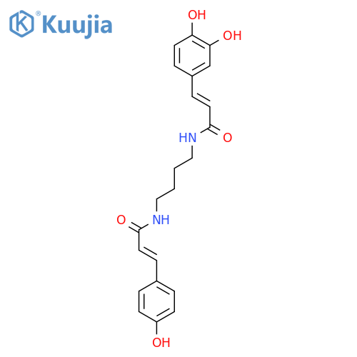 N-[4-[3-(3,4-Dihydroxyphenyl)prop-2-enoylamino]butyl]-3-(4-hydroxyphenyl)prop-2-enamide structure
