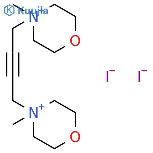 Morpholinium, 4,4'-(2-butyne-1,4-diyl)bis[4-methyl-, diiodide structure