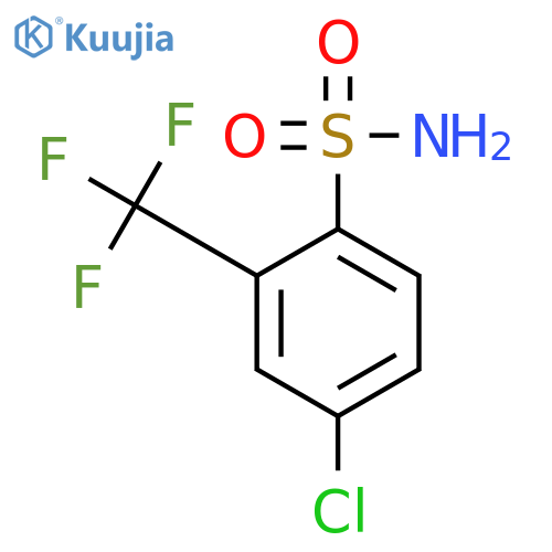 4-chloro-2-(trifluoromethyl)benzene-1-sulfonamide structure
