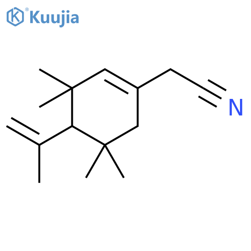 1-Cyclohexene-1-acetonitrile, 3,3,5,5-tetramethyl-4-(1-methylethenyl)- structure
