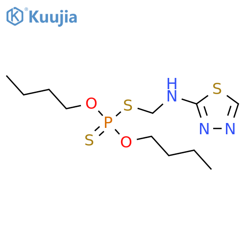 Phosphorodithioic acid, O,O-dibutyl S-[(1,3,4-thiadiazol-2-ylamino)methyl] ester structure