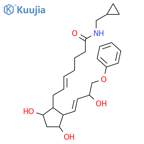 N-(Cyclopropylmethyl)-7-(3,5-dihydroxy-2-(3-hydroxy-4-phenoxybut-1-en-1-yl)cyclopentyl)hept-5-enamide structure