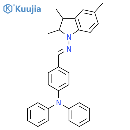1H-Indol-1-amine, N-[[4-(diphenylamino)phenyl]methylene]-2,3-dihydro-2,3,5-trimethyl- structure