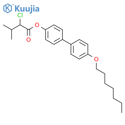 Butanoic acid, 2-chloro-3-methyl-, 4'-(heptyloxy)[1,1'-biphenyl]-4-yl ester structure