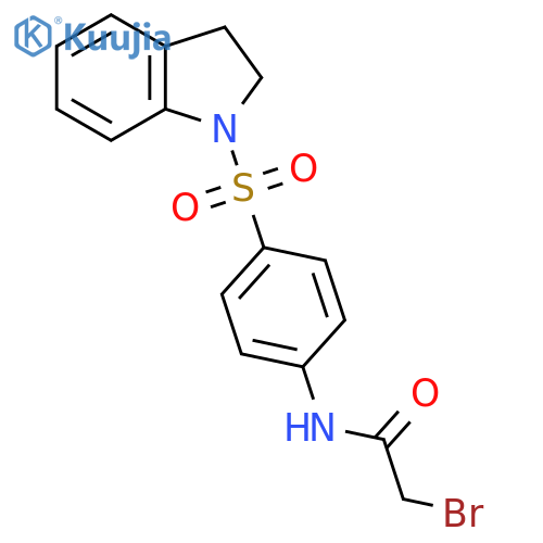 2-Bromo-N-[4-(2,3-dihydro-1H-indol-1-ylsulfonyl)-phenyl]acetamide structure