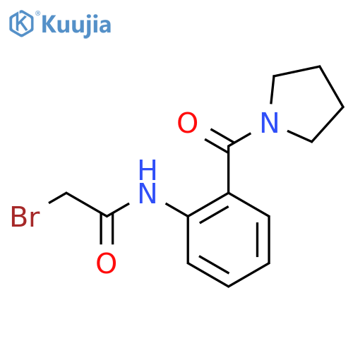 2-Bromo-N-[2-(1-pyrrolidinylcarbonyl)phenyl]-acetamide structure